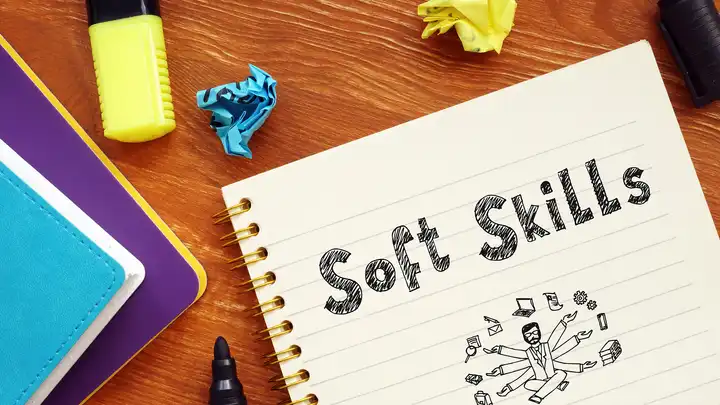 notebook with soft skills